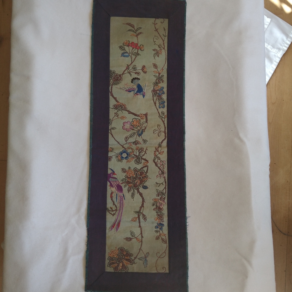 Vintage silk embroidery